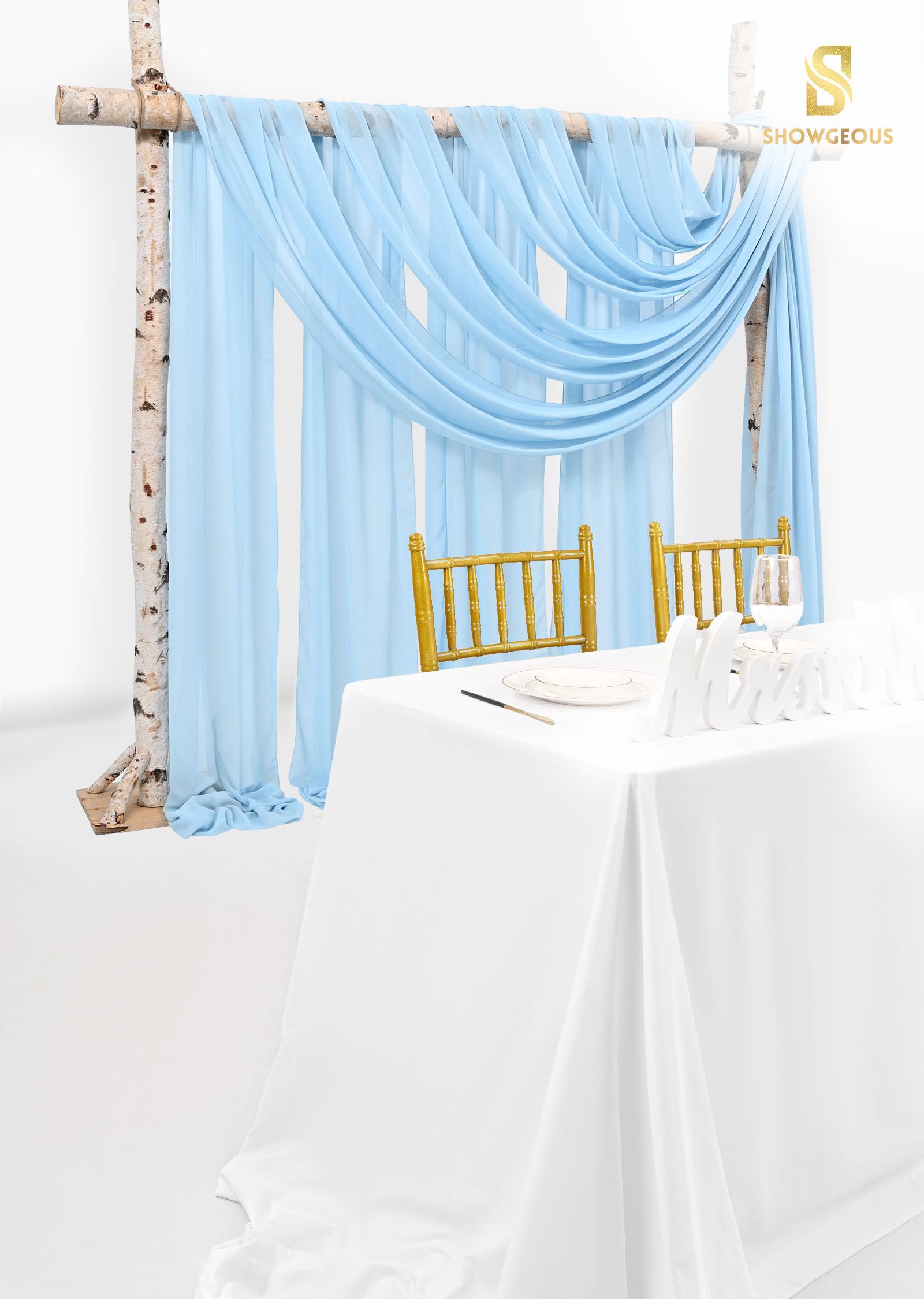 Chiffon Wedding Arch Drapes Fabric Panels for Ceremony Decor