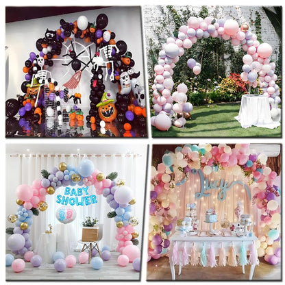 Metal Balloon Arch Stand Kit with Weighted Base for Party Decor