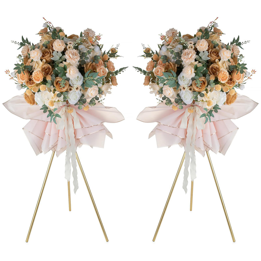 NUPTIO Tripod Flower Display Stand, 39.4" Tall, 2 Pcs, for Grand Opening