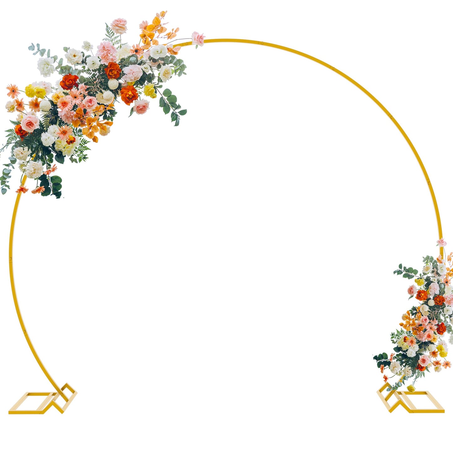 Gold Round Wedding Arch Backdrop Stand for Floral and Party Decor