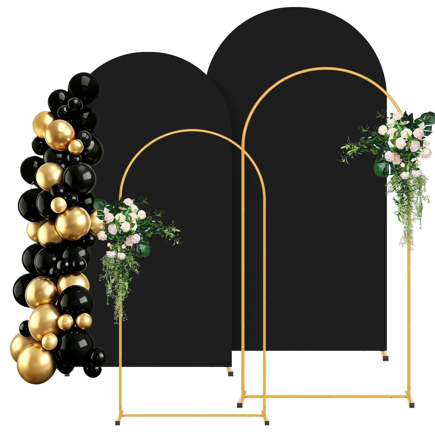Gold Metal Arch Backdrop Stand for Wedding and Party Decorations