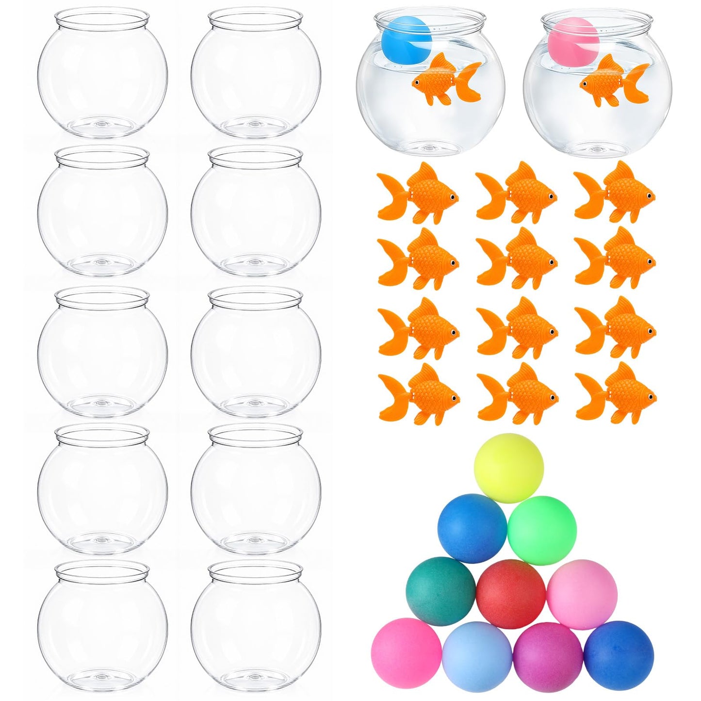 Fish Bowl Carnival Toss Game Set for Party and Event Activities