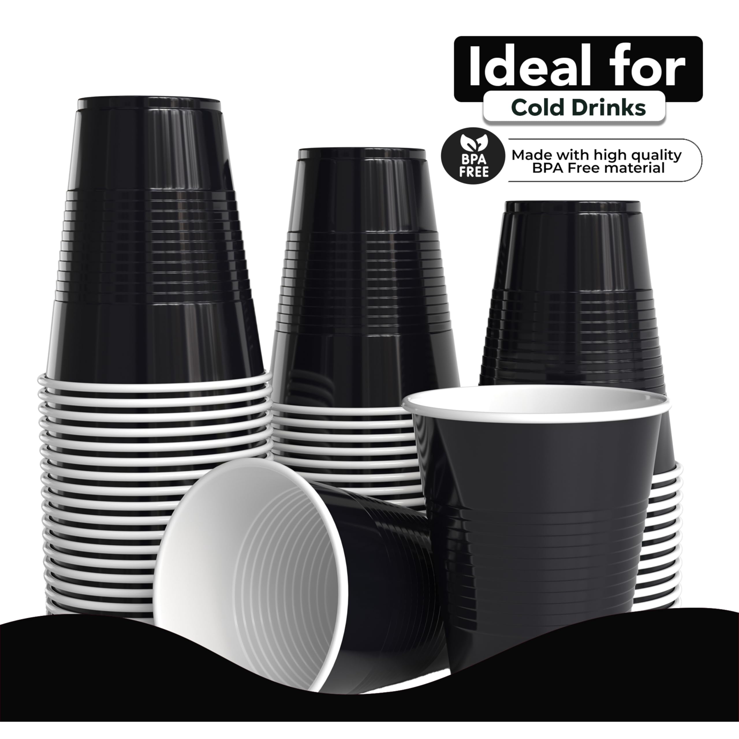 Party Solids 18oz Plastic Cups - 50 Pack