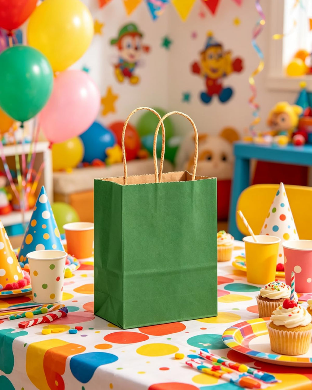 Kraft Gift Bags with Handles for Party Favors and Events