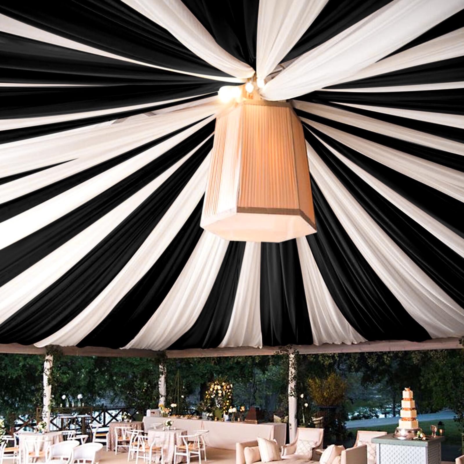 Satin Ceiling Drapes for Wedding Arch and Event Decor