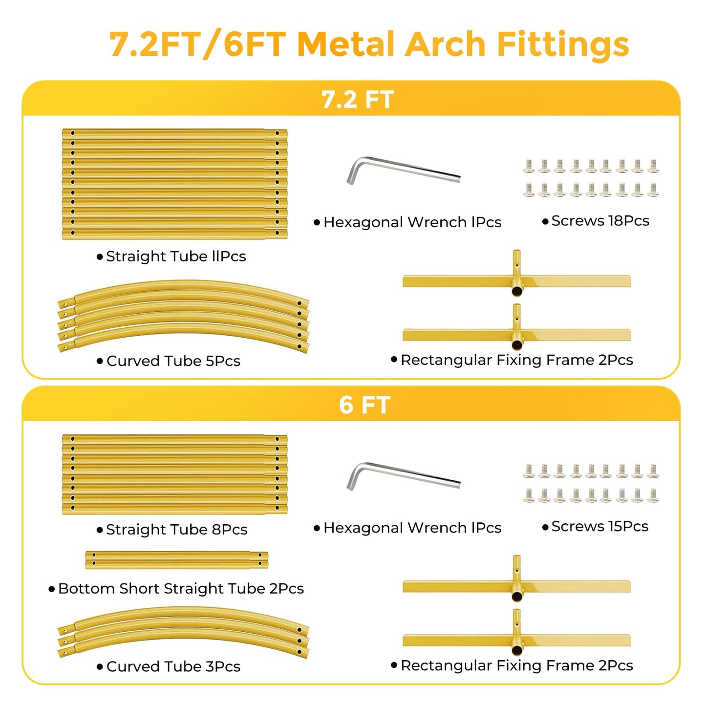 Gold Metal Wedding Arch Backdrop Stand Set for Party Decorations