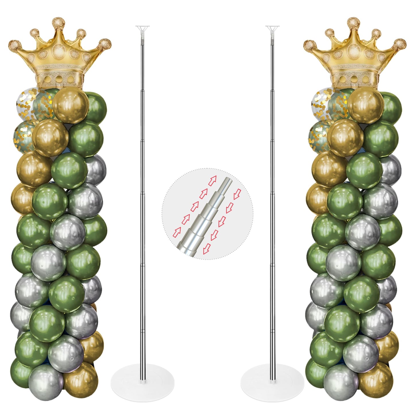Adjustable Metal Balloon Arch Stand Kit for Wedding and Party Decor