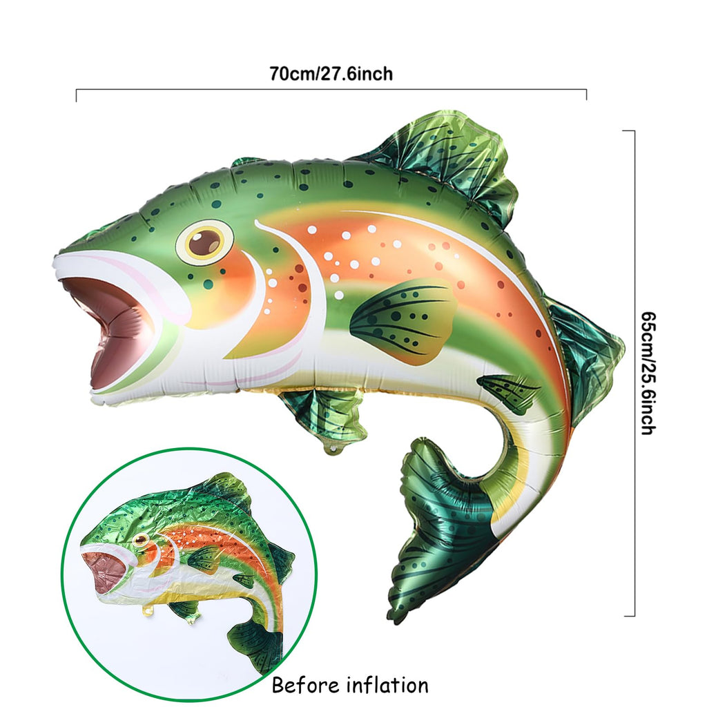 Trout Fish Foil Balloon for Fishing Theme Party Decoration