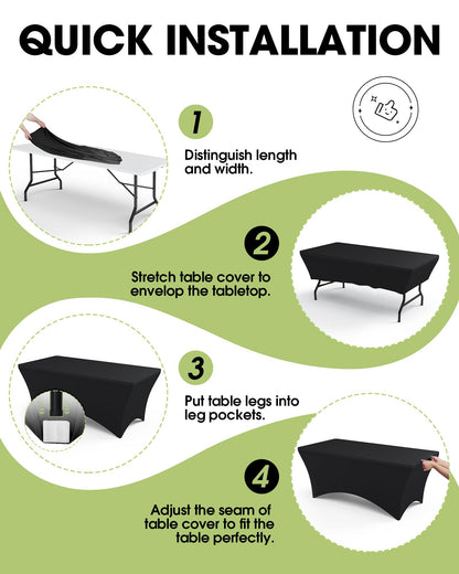 Fitted Spandex Tablecloth for Rectangle Tables and Events