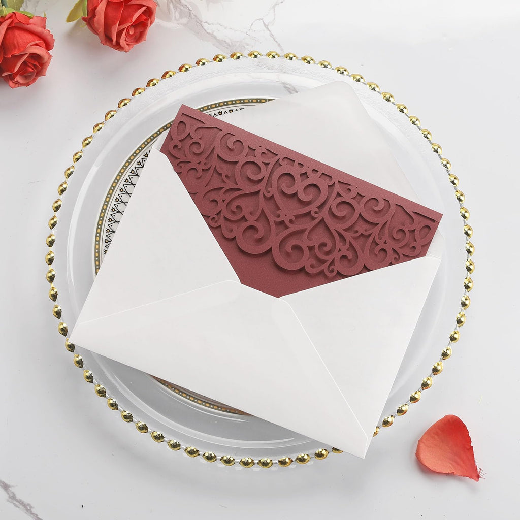 Laser Cut Wedding Invitations with Envelopes and RSVP Cards