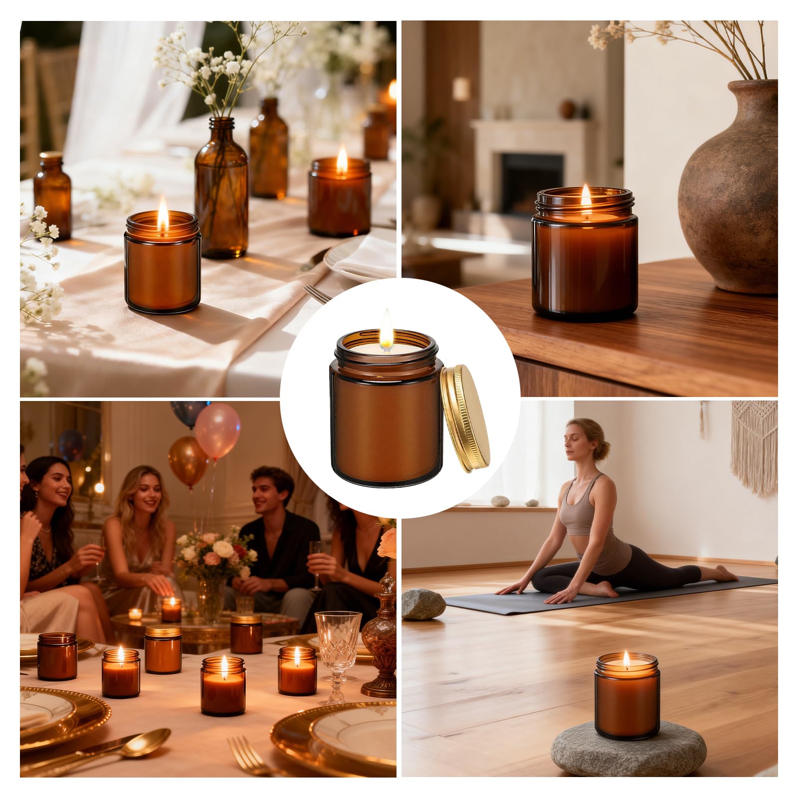 Veiuwa Bulk White Soy Candles