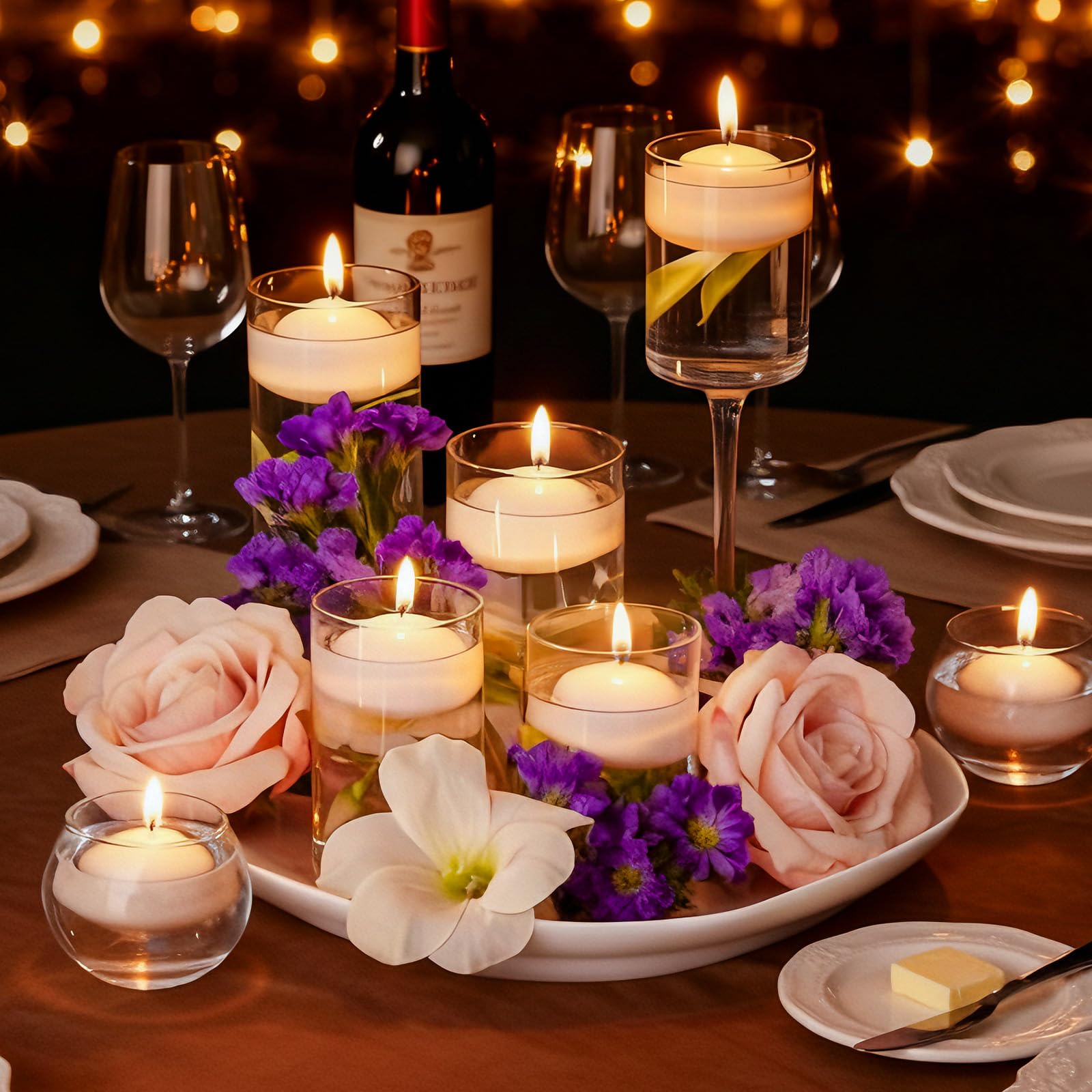 Ashlux Floating Candles Set