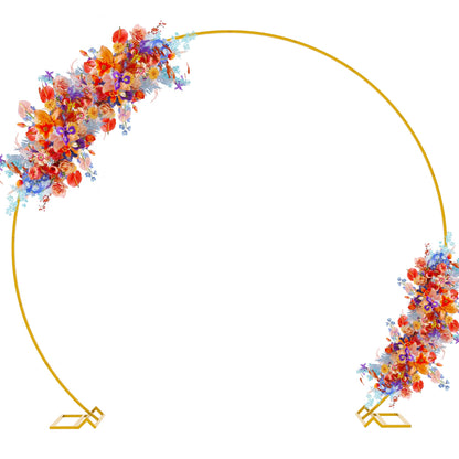 Gold Round Wedding Arch Backdrop Stand for Floral and Party Decor