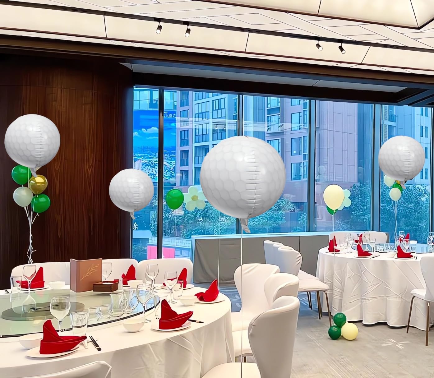 4D Golf Ball Foil Balloons for Sports Theme Party Decor