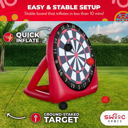 Inflatable Giant Kick Darts Game for Outdoor Party Events