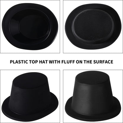 Black Top Hats for Costume Party Photo Props and Events