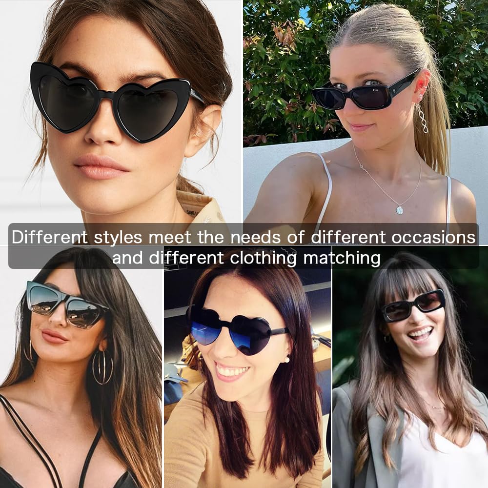 Dwenarry Party Sunglasses Bulk Funky Glasses Party Favor for Women 8/12Pack