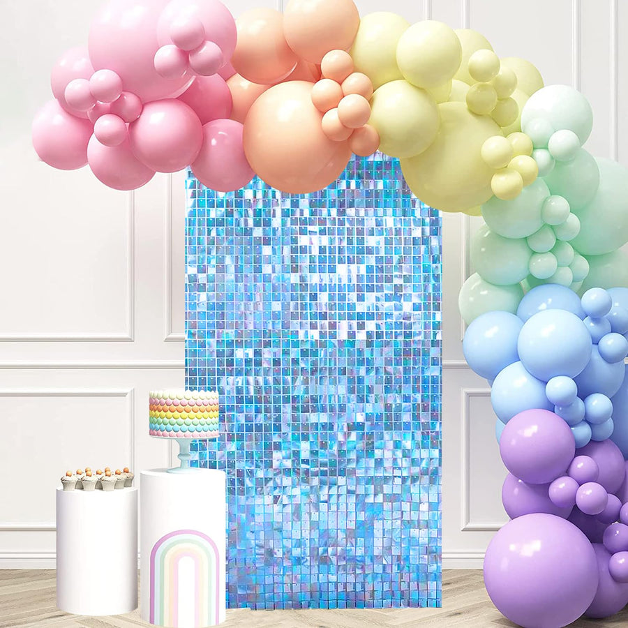 Iridescent Sequin Shimmer Wall Backdrop Panels for Party Decor