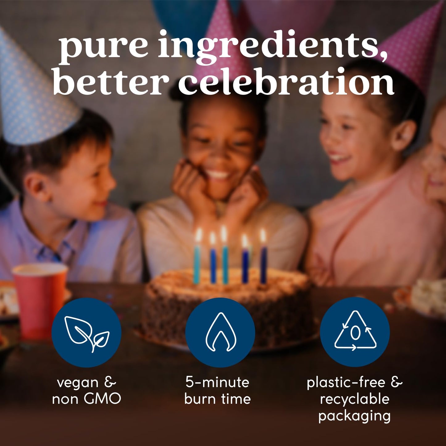 Vegan Birthday Candles for Cakes and Party Celebrations