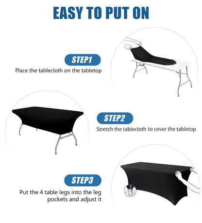 Stretch Fitted Table Cover for Party and Event Decorations