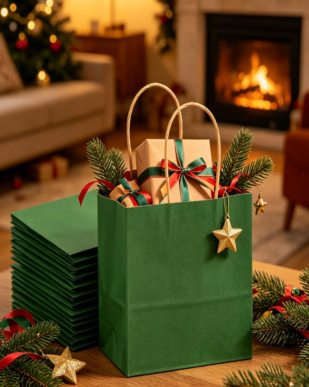 Kraft Gift Bags with Handles for Party Favors and Events