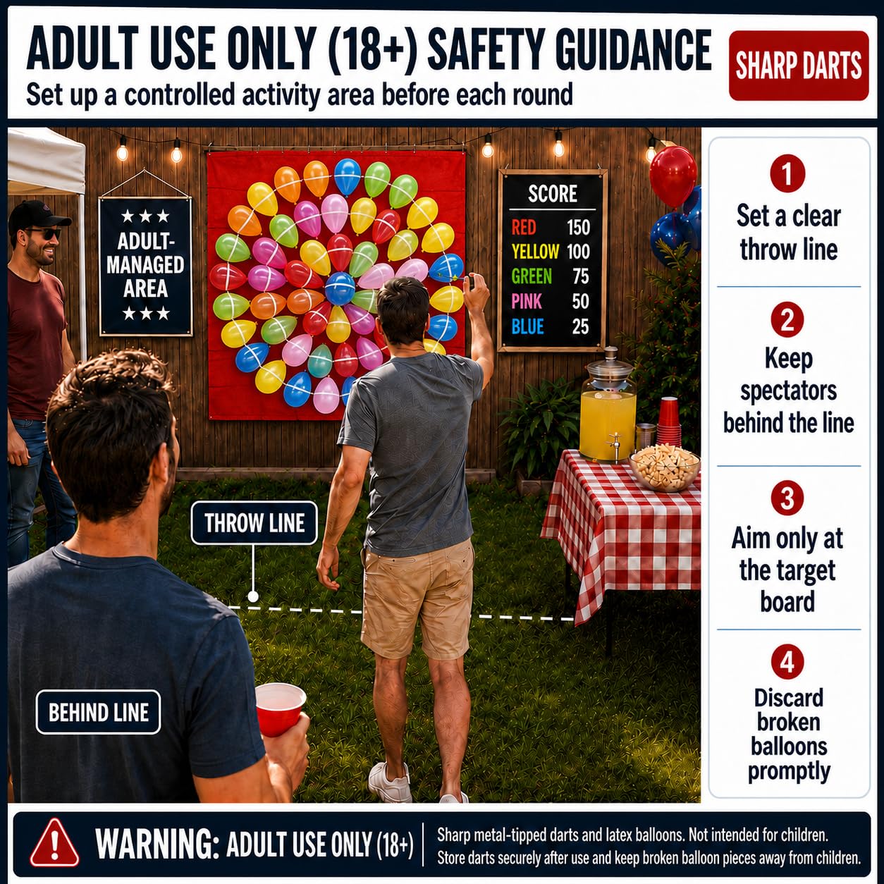 Balloon Dart Game Set for Birthday Parties and Carnivals