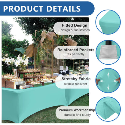 Spandex Table Cloths for Rectangle Tables-Fitted Stretch Table Cover