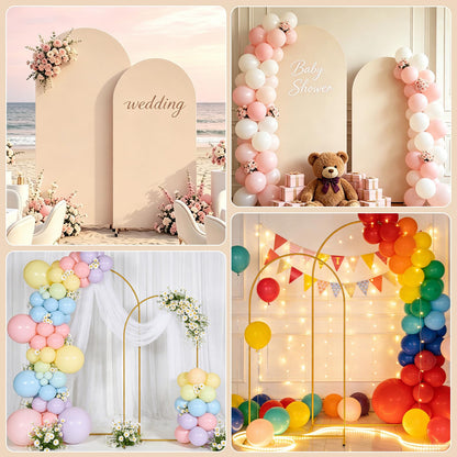 Gold Metal Arch Backdrop Stand for Wedding and Party Decorations