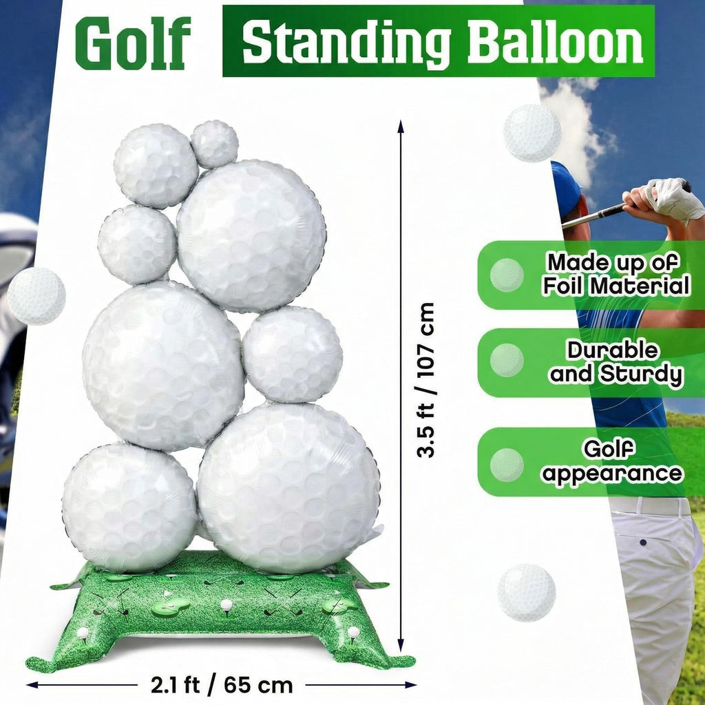 Giant Golf Ball Foil Balloon for Sports Theme Party Decor