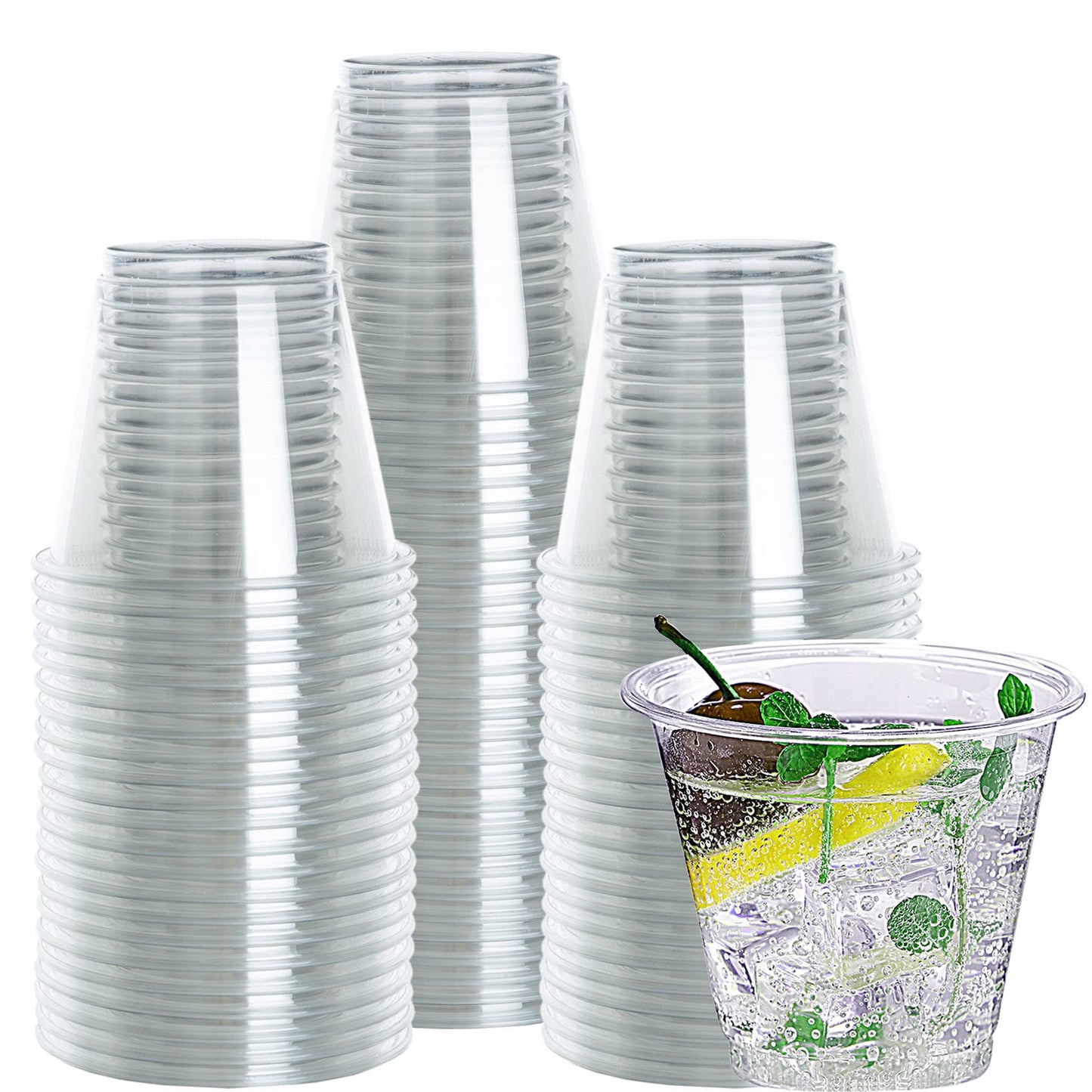 Clear Plastic Party Cups for Drinks, Smoothies and Cold Beverages