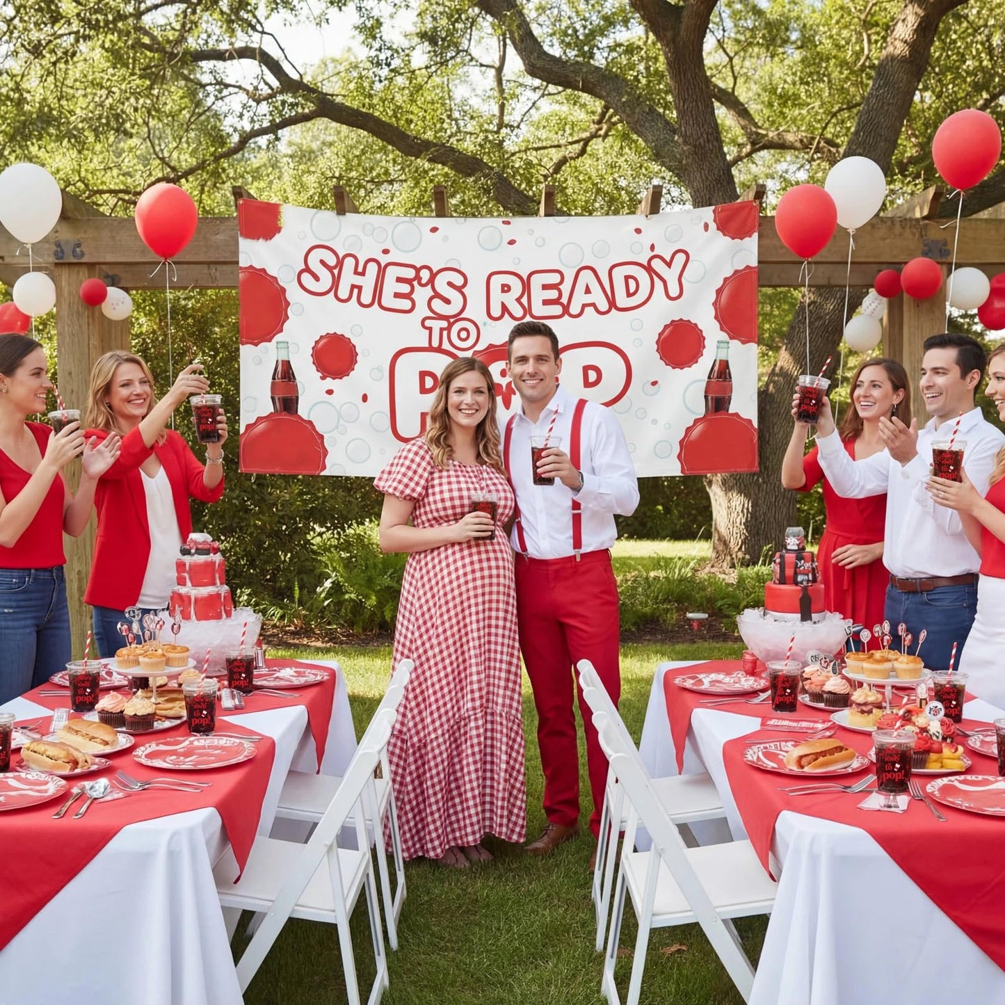 Red Plastic Cups with Lids and Straws for Party Drinks and Events
