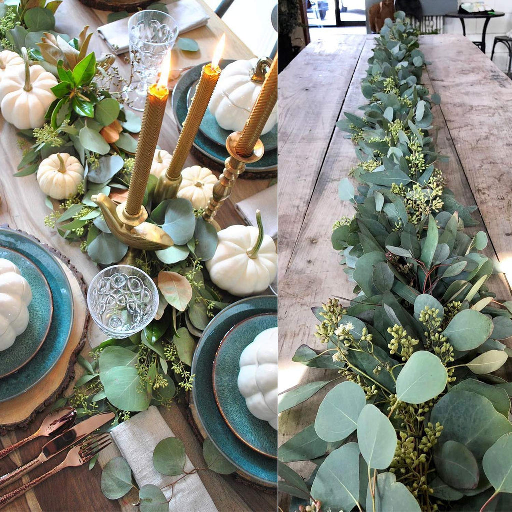 Artificial Eucalyptus Garland Table Runner for Wedding and Event Decor