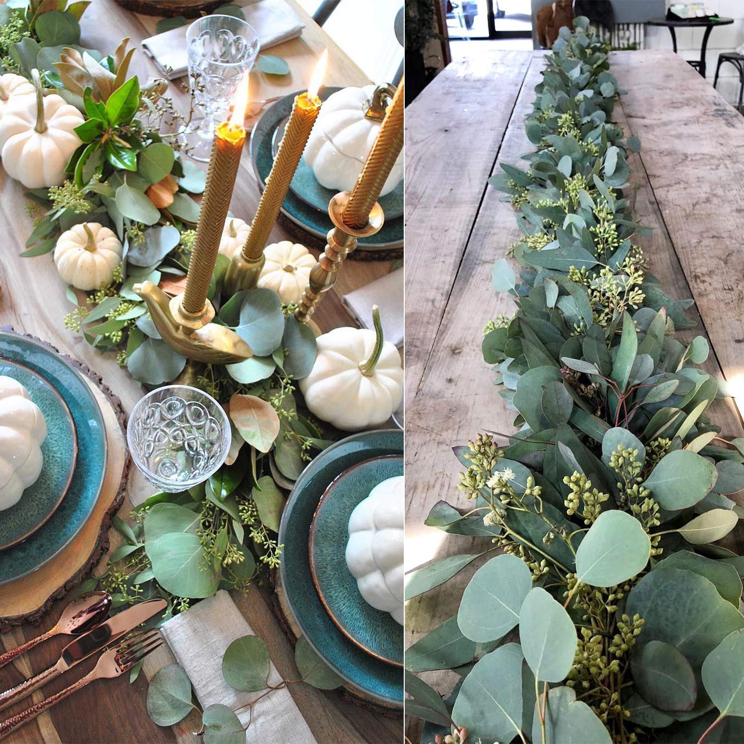 Artificial Eucalyptus Garland Table Runner for Wedding and Event Decor
