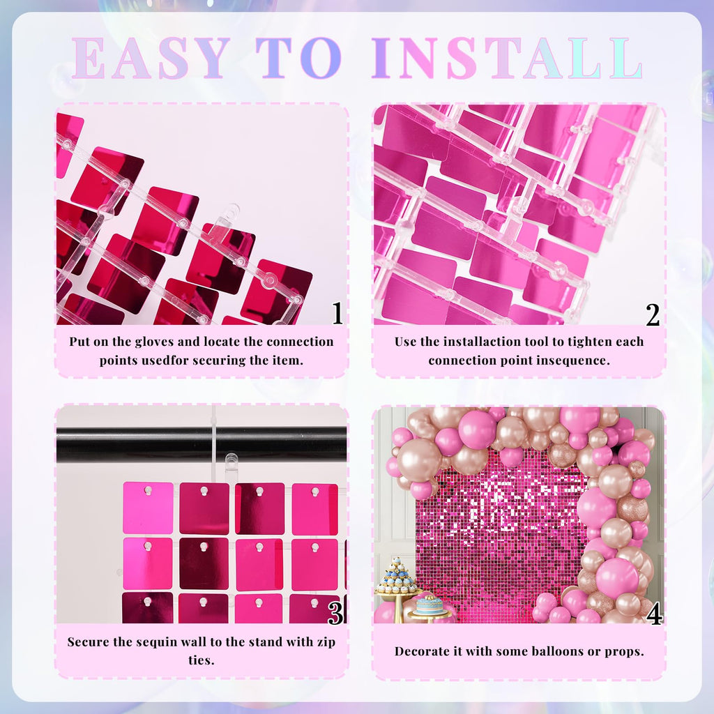 Kate Shimmer Wall Backdorp Decoration for Birthday Party,Wedding, Anniversary