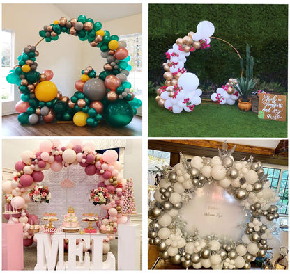Gold Metal Circle Balloon Arch Frame for Wedding and Event Decor