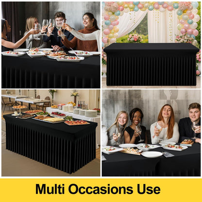 Stretch Fitted Tablecloth for Wedding, Banquet and Party Events