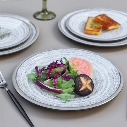 Melamine Dinnerware Set with Plates and Bowls for Everyday Use