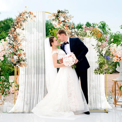 Gold Metal Wedding Arch Backdrop Stand Set for Party Decorations