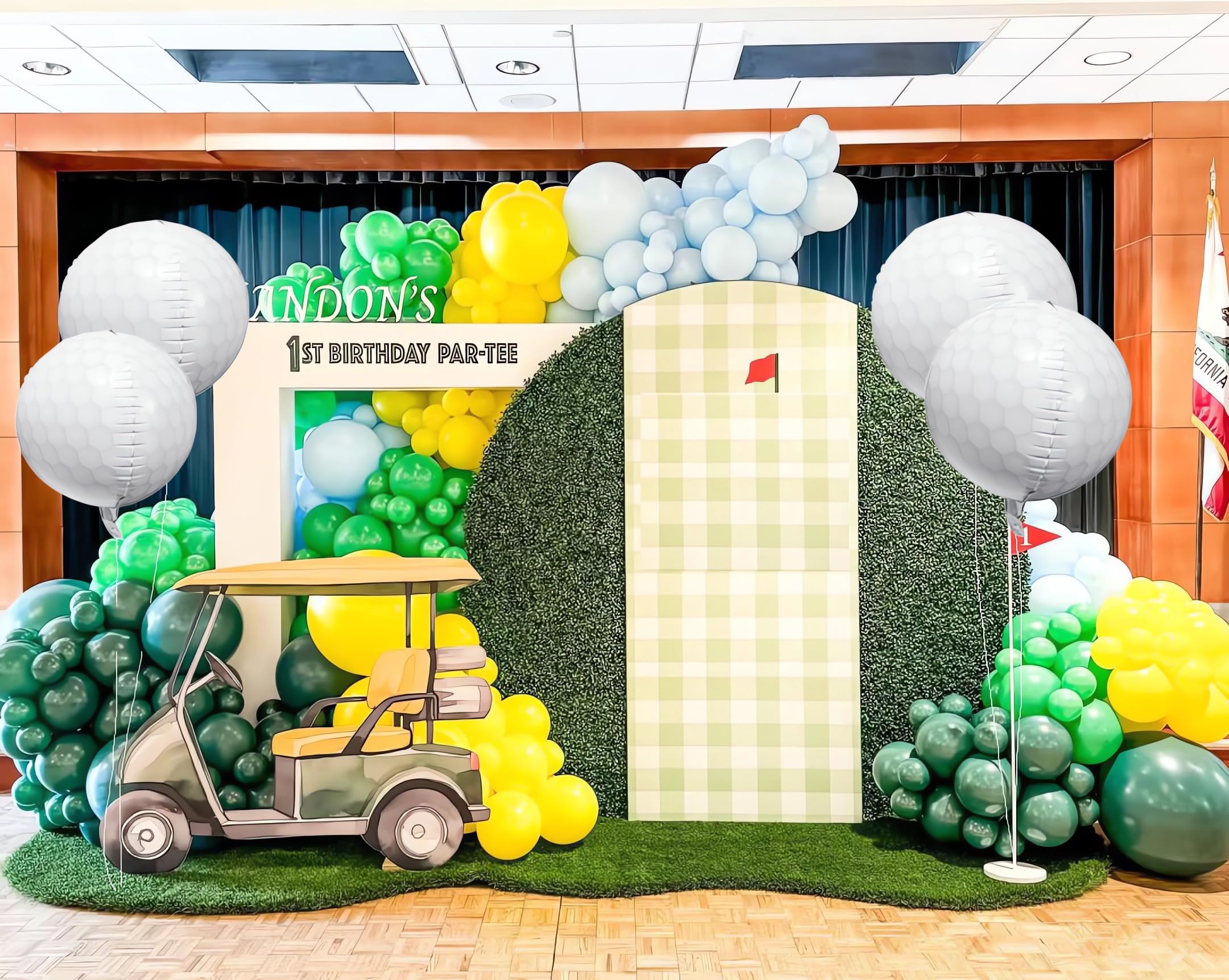 4D Golf Ball Foil Balloons for Sports Theme Party Decor