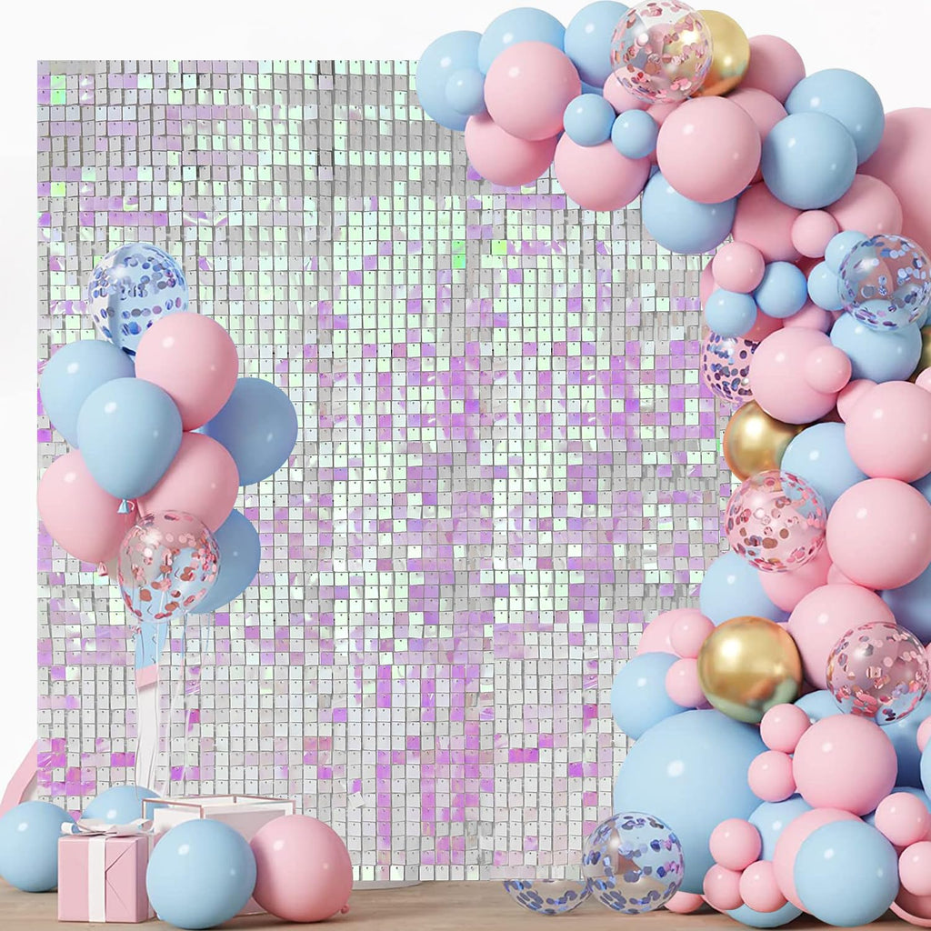 Iridescent Sequin Shimmer Wall Backdrop Panels for Party Decor