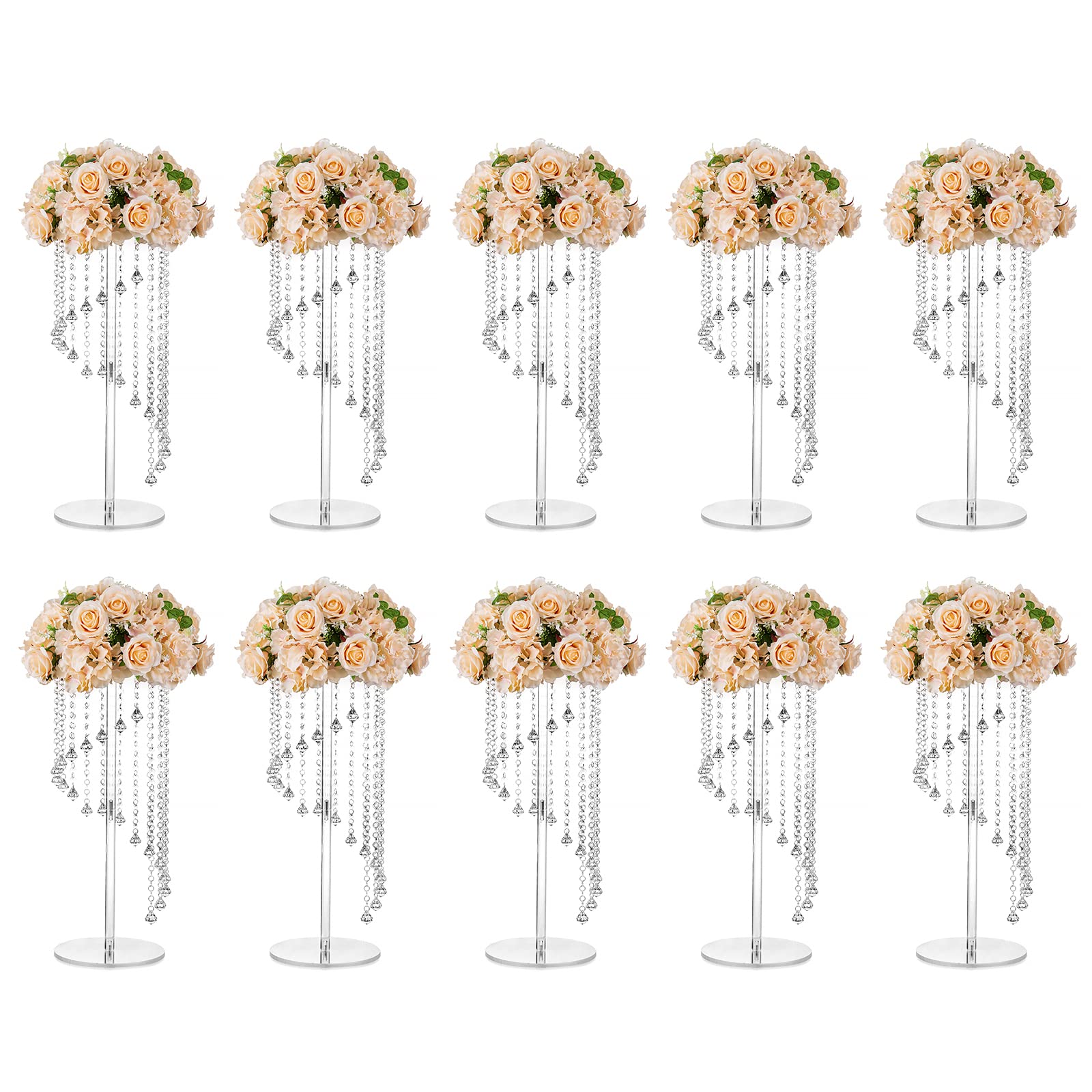 Acrylic Flower Vase Stands for Wedding Centerpiece Table Decor