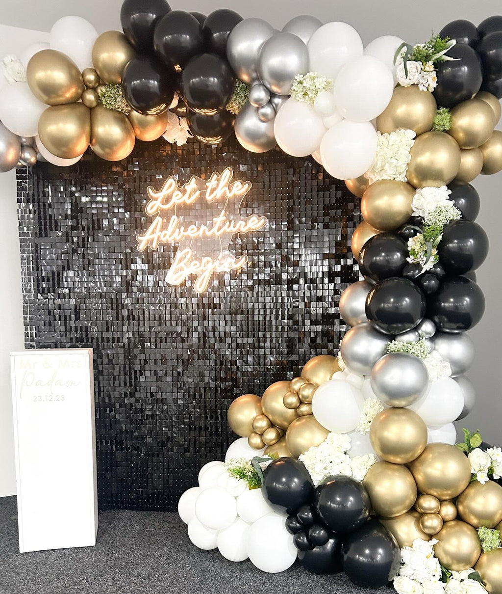 Sequin Shimmer Wall Backdrop Panel for Wedding and Party Decor