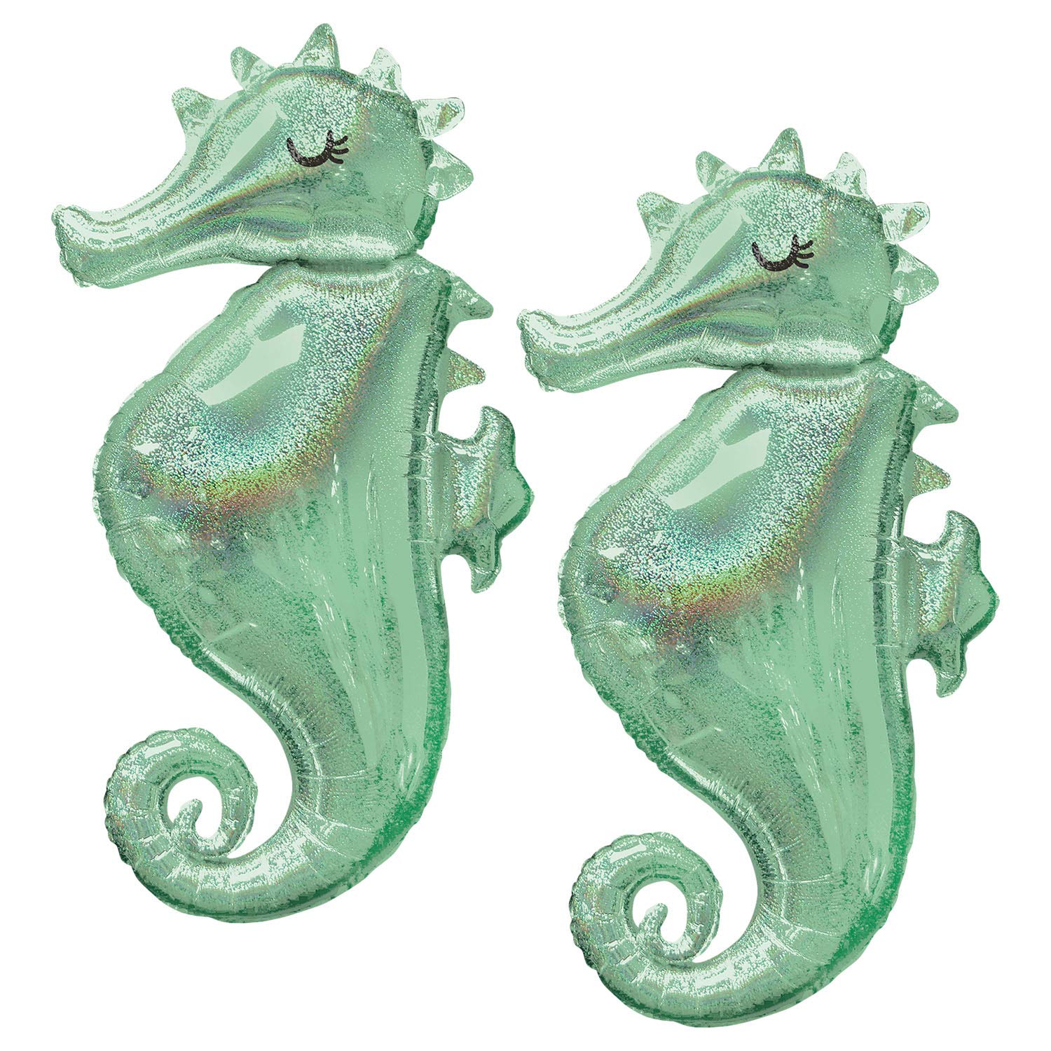 Holographic Sparkle Seahorse Jumbo 38" Foil Balloon by Anagram