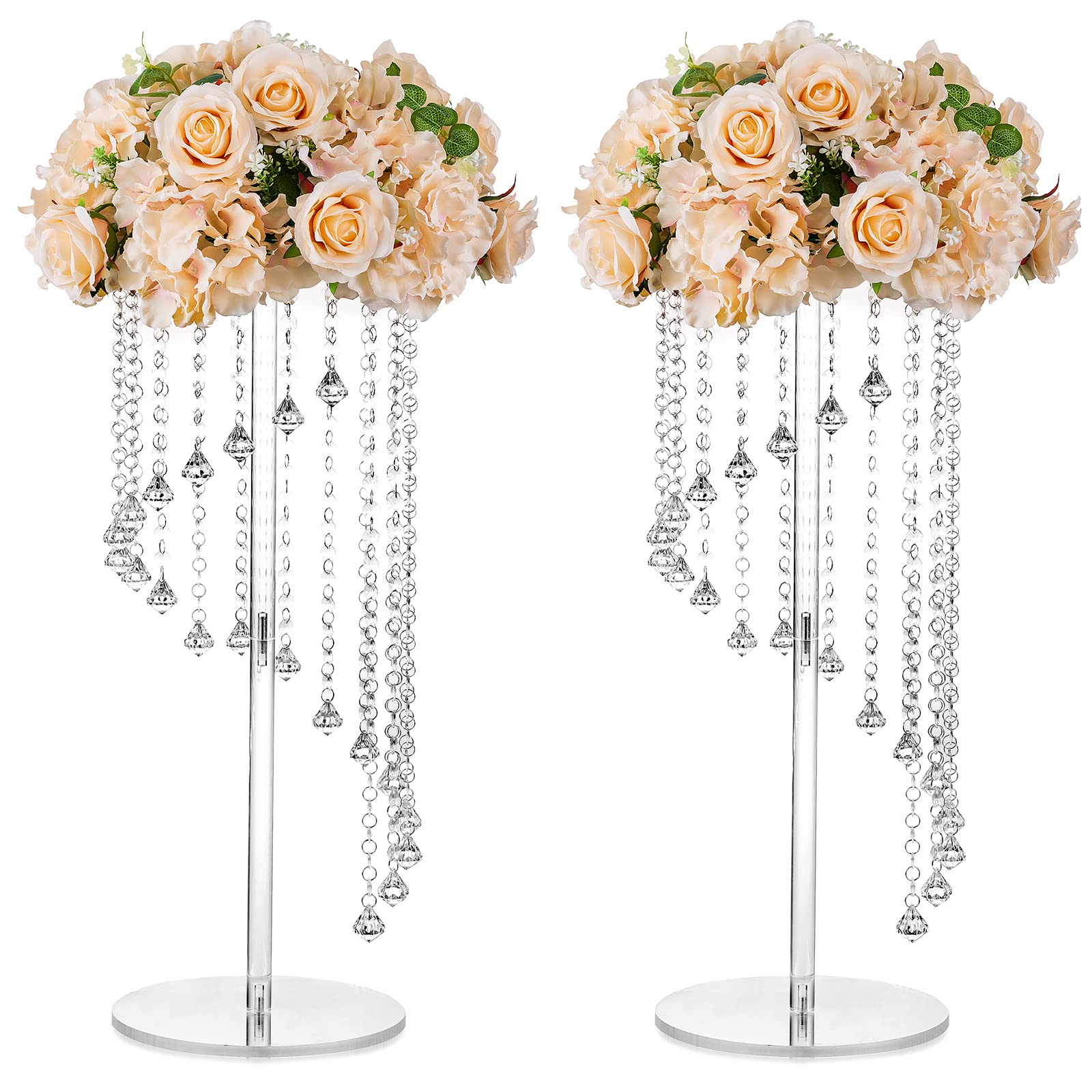 Acrylic Flower Vase Stands for Wedding Centerpiece Table Decor