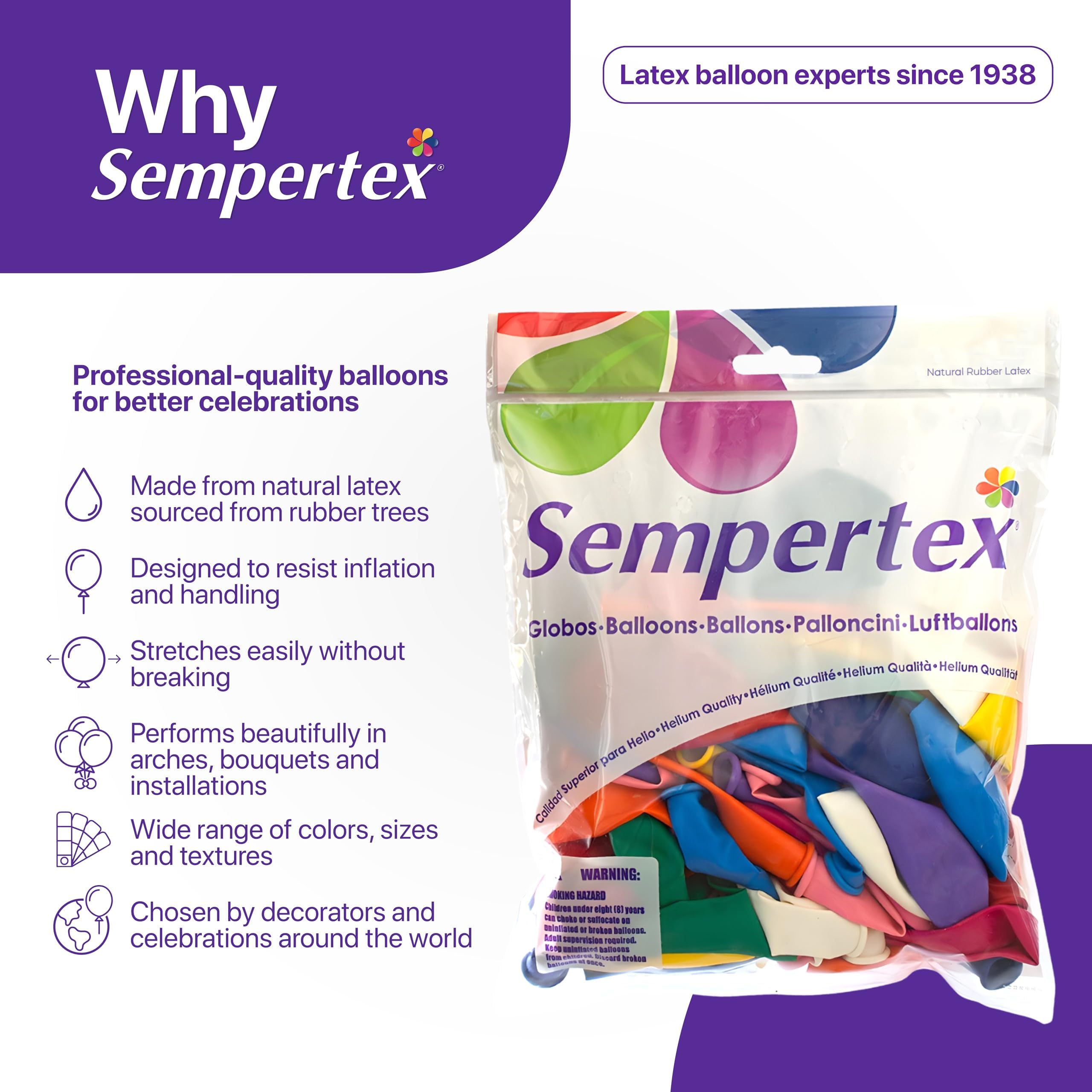 Sempertex Reflex Round Champagne Balloons, Latex, 5 Inch, 50 Pcs