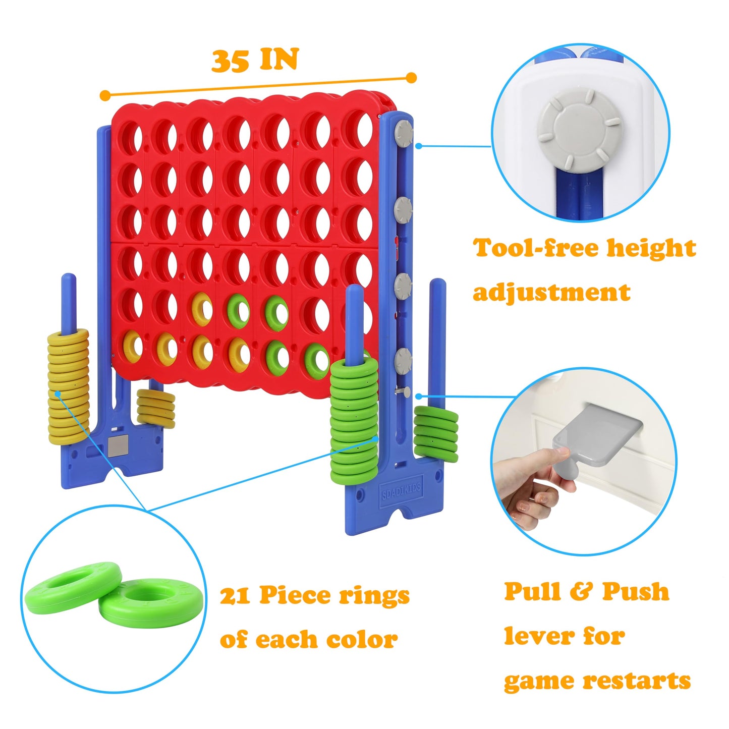 Giant 4 in a Row Game for Parties and Outdoor Events