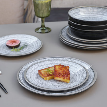Melamine Dinnerware Set with Plates and Bowls for Everyday Use