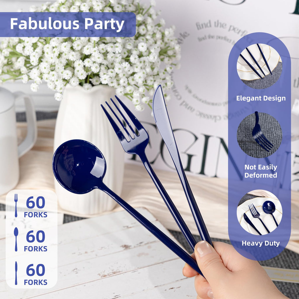 Fabulous Party 150PCS Gold Plastic Silverware