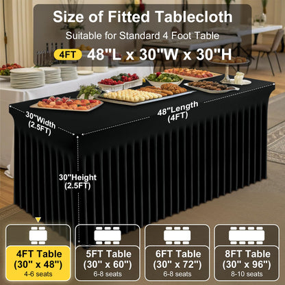Stretch Fitted Tablecloth for Wedding, Banquet and Party Events