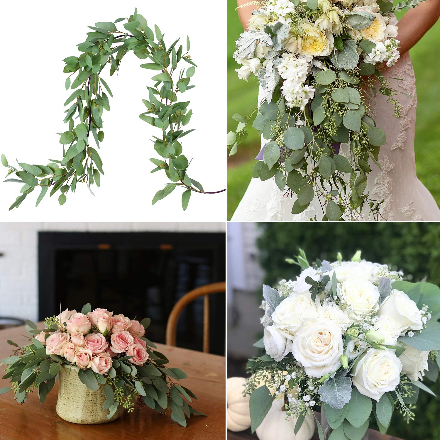 Artificial Eucalyptus Garland Table Runner for Wedding and Event Decor
